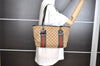 Auth GUCCI Jolie Web Sherry Line Tote Bag GG Canvas Enamel 211971 Brown 5351I