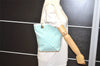 Authentic GUCCI Shoulder Tote Bag GG Canvas Leather 0021099 Light Blue 5352I