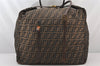 Authentic FENDI Zucca 2Way Travel Boston Bag Canvas Leather Brown Junk 5352K