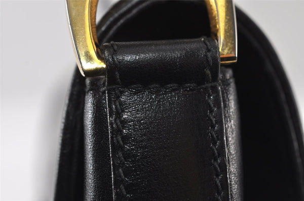 Authentic GUCCI Vintage Shoulder Bag Purse Leather Black 5353I