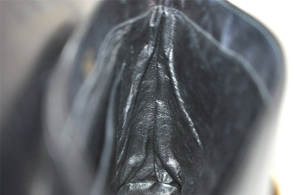 Authentic GUCCI Vintage Shoulder Bag Purse Leather Black 5353I