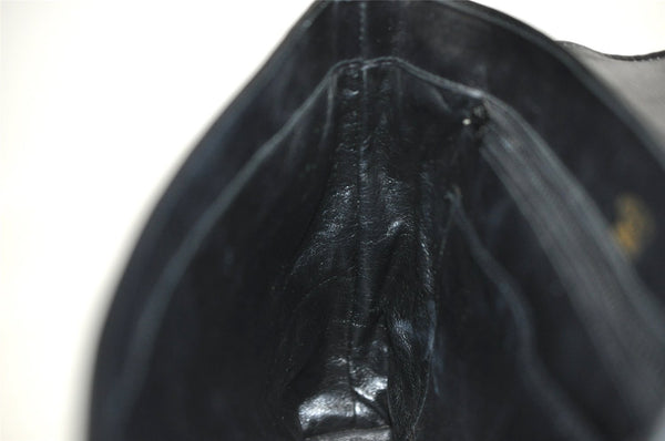 Authentic GUCCI Vintage Shoulder Bag Purse Leather Black 5353I