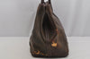Authentic HERMES Garden Party MM Shoulder Tote Bag PVC Leather Brown Junk 5353J