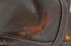 Authentic HERMES Garden Party MM Shoulder Tote Bag PVC Leather Brown Junk 5353J