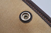 Authentic HERMES Garden Party MM Shoulder Tote Bag PVC Leather Brown Junk 5353J