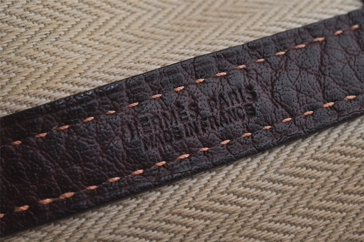 Authentic HERMES Garden Party MM Shoulder Tote Bag PVC Leather Brown Junk 5353J