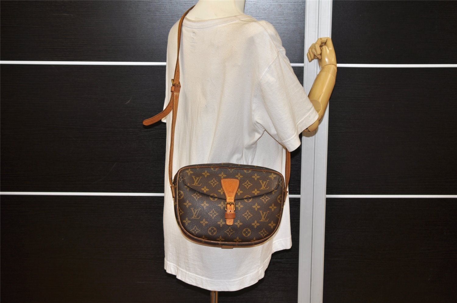 Auth Louis Vuitton Monogram Jeune Fille MM M51226 Shoulder Cross Bag Junk 5353K