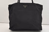 Authentic PRADA Vintage Nylon Tessuto Hand Bag Black Junk 5354J