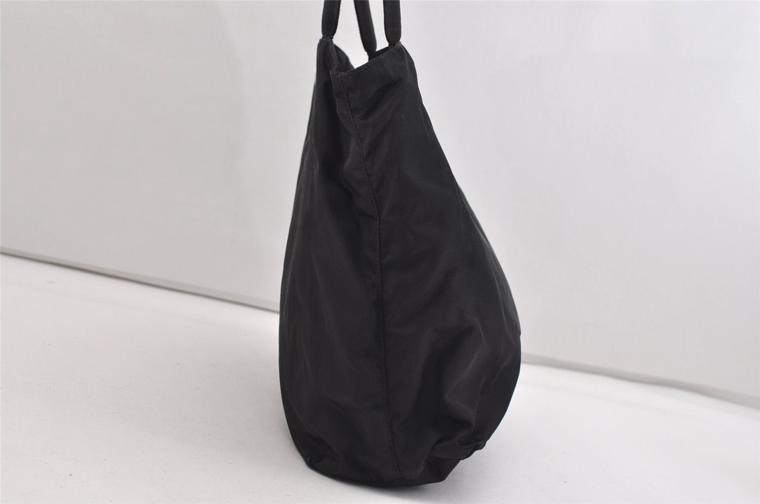 Authentic PRADA Vintage Nylon Tessuto Hand Bag Black Junk 5354J