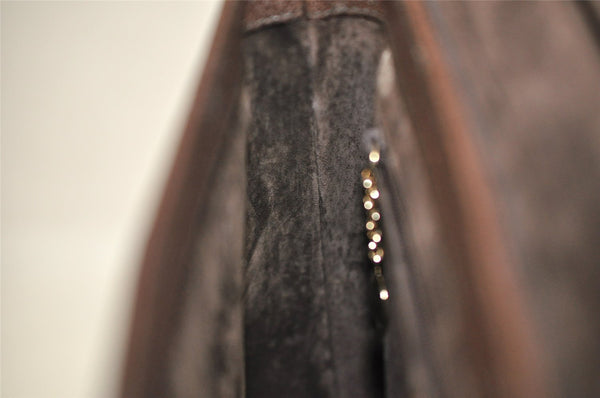 Authentic GUCCI Bamboo Vintage Hand Bag Purse Leather Brown 5355I