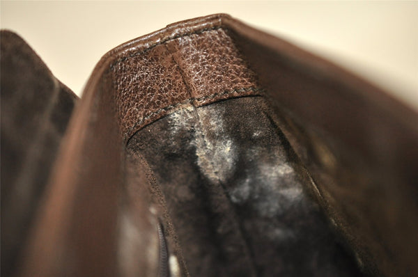 Authentic GUCCI Bamboo Vintage Hand Bag Purse Leather Brown 5355I