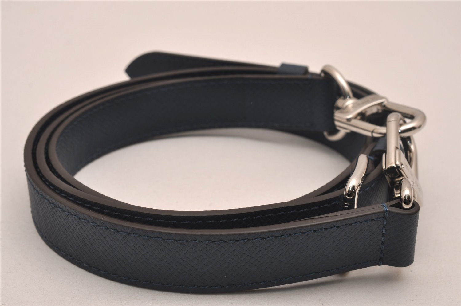 Authentic Louis Vuitton Leather Shoulder Strap Navy Blue 44.9-54.3