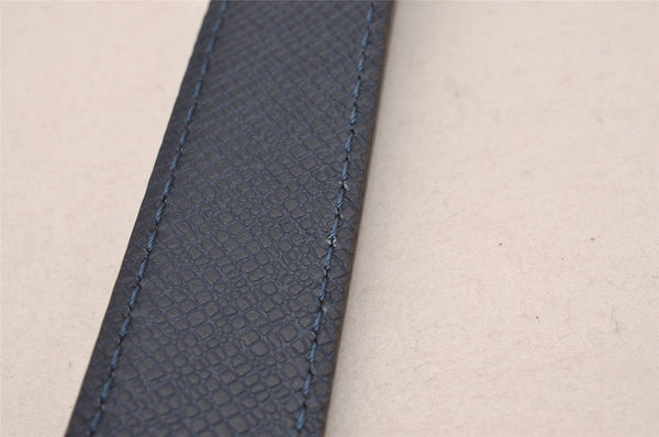 Authentic Louis Vuitton Leather Shoulder Strap Navy Blue 44.9-54.3" LV 5356J