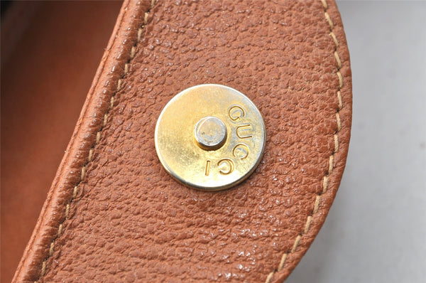 Authentic GUCCI Vintage Bamboo Shoulder Tote Bag Leather Brown Junk 5357I