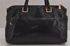 Authentic PRADA Vintage Leather Nappa 2Way Shoulder Tote Bag Black 5357J