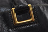 Authentic PRADA Vintage Leather Nappa 2Way Shoulder Tote Bag Black 5357J