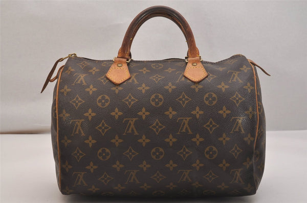 Authentic Louis Vuitton Monogram Speedy 30 Hand Boston Bag M41526 LV 5359J