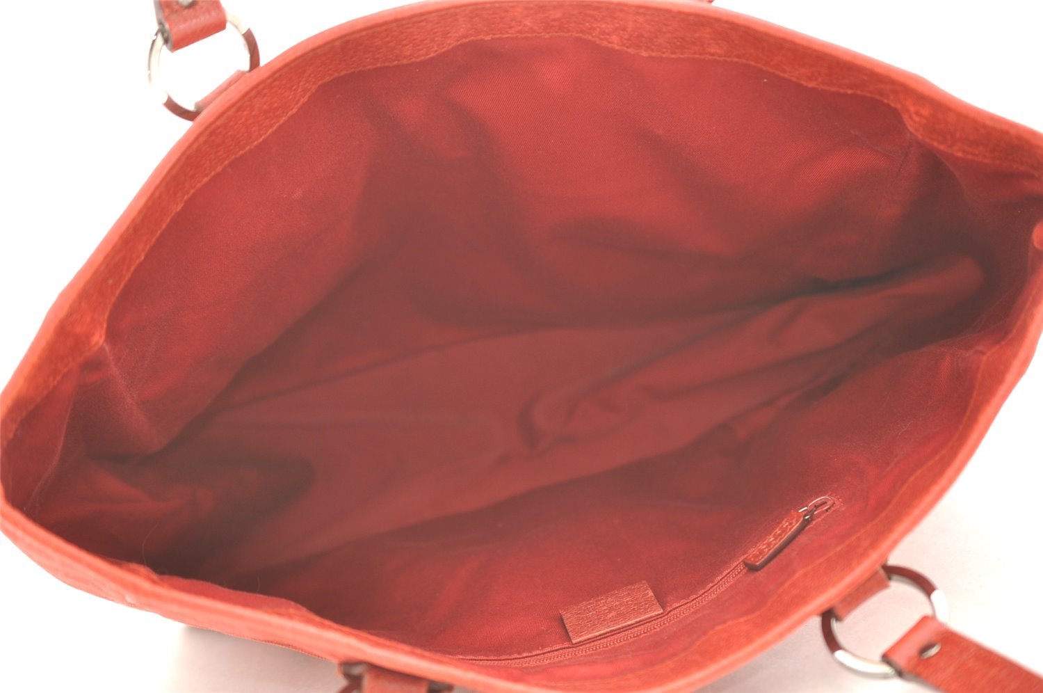 Authentic GUCCI Vintage Shoulder Tote Bag GG Canvas Leather 113017 Red 5360I