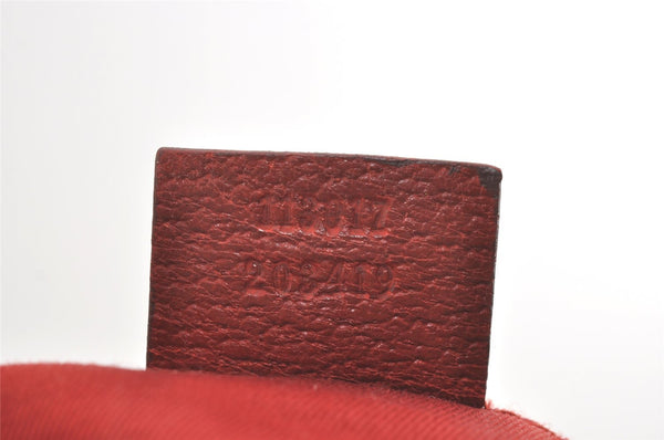 Authentic GUCCI Vintage Shoulder Tote Bag GG Canvas Leather 113017 Red 5360I