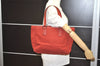 Authentic GUCCI Vintage Shoulder Tote Bag GG Canvas Leather 113017 Red 5360I