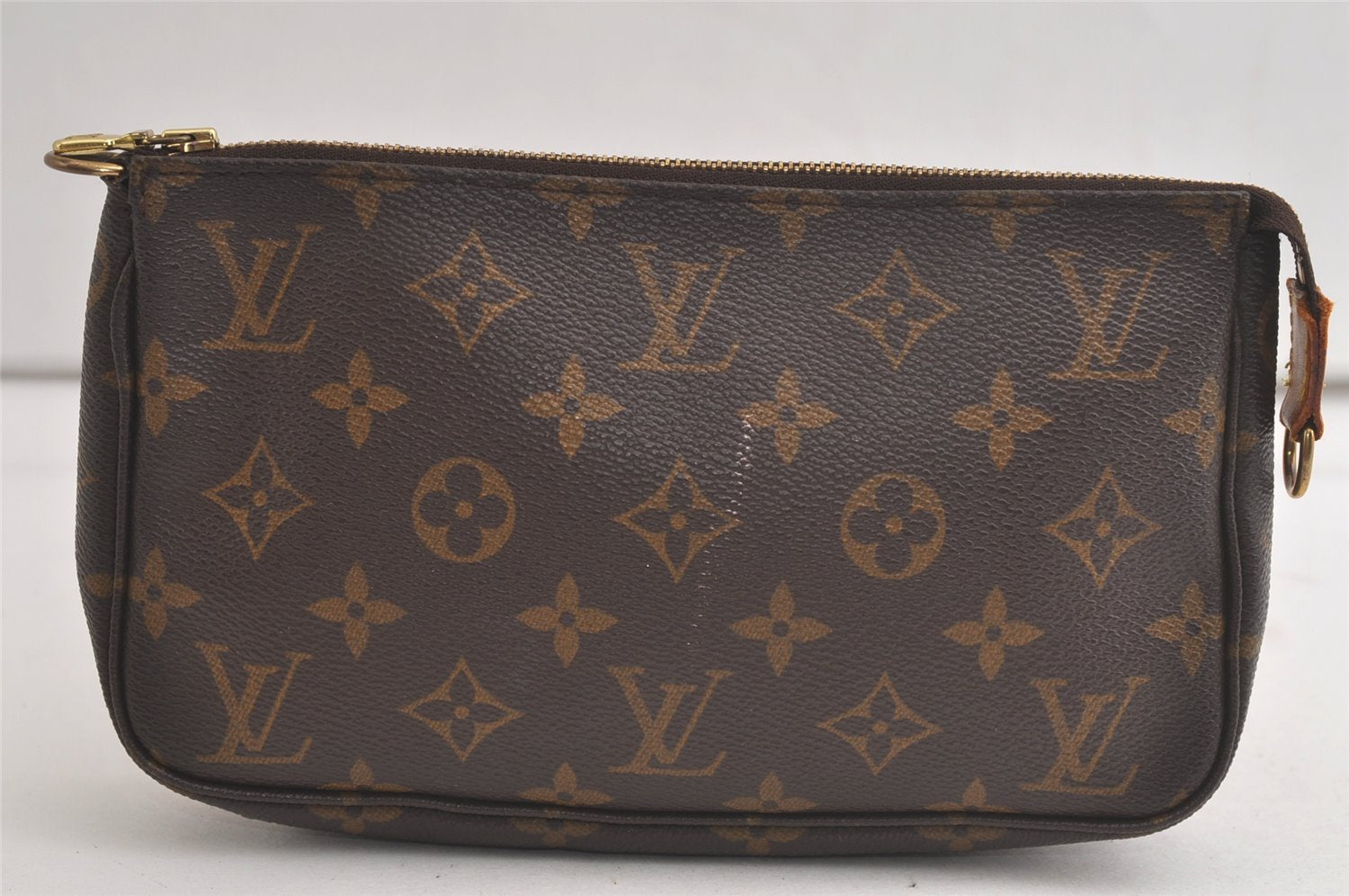 Authentic Louis Vuitton Monogram Pochette Accessoires Pouch M51980 LV 5360K
