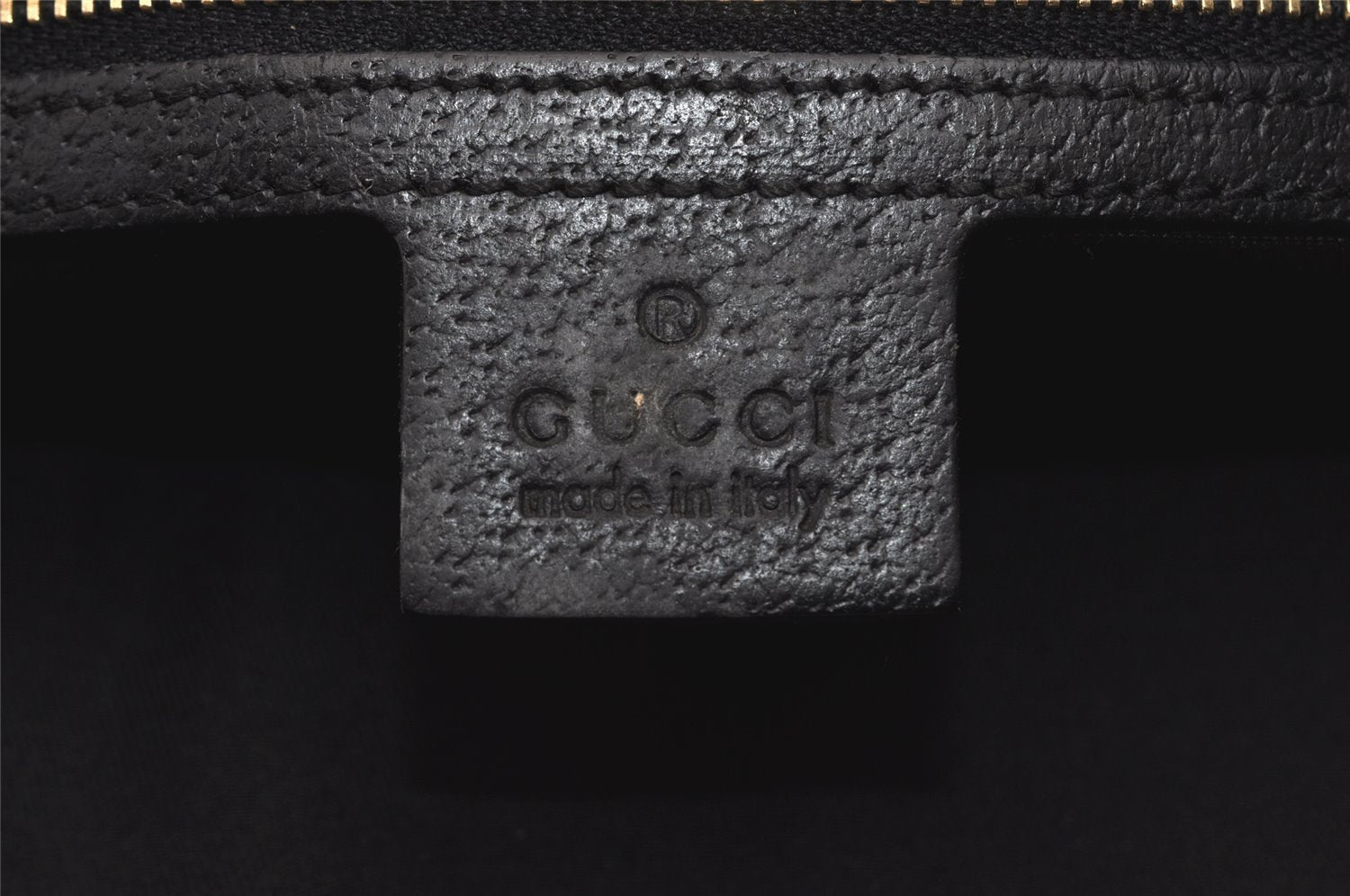 Authentic GUCCI Charmy Shoulder Tote Bag GG Canvas Leather 163288 Black 5361I