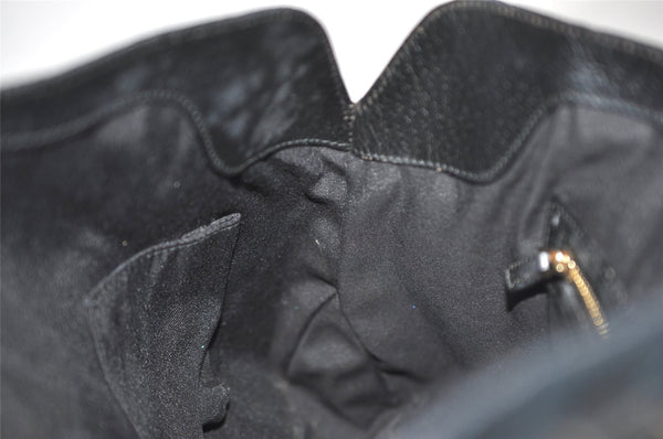 Authentic GUCCI Charmy Shoulder Tote Bag GG Canvas Leather 163288 Black 5361I