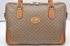 Authentic GUCCI Vintage Micro GG PVC Leather 2Way Shoulder Hand Bag Brown 5362K
