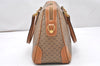 Authentic GUCCI Vintage Micro GG PVC Leather 2Way Shoulder Hand Bag Brown 5362K