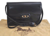 Authentic CELINE Vintage Shoulder Cross Body Bag Purse Leather Black 5363K