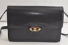 Authentic CELINE Vintage Shoulder Cross Body Bag Purse Leather Black 5363K