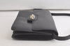 Authentic CELINE Vintage Shoulder Cross Body Bag Purse Leather Black 5363K