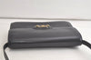 Authentic CELINE Vintage Shoulder Cross Body Bag Purse Leather Black 5363K