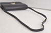 Authentic CELINE Vintage Shoulder Cross Body Bag Purse Leather Black 5363K