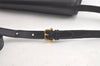 Authentic CELINE Vintage Shoulder Cross Body Bag Purse Leather Black 5363K