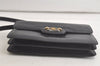 Authentic CELINE Vintage Shoulder Cross Body Bag Purse Leather Black 5363K