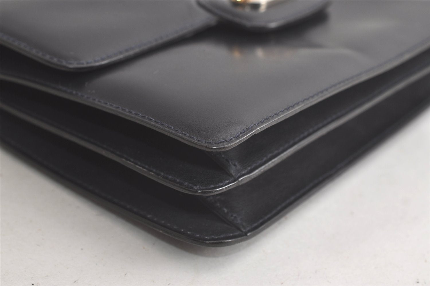 Authentic CELINE Vintage Shoulder Cross Body Bag Purse Leather Black 5363K