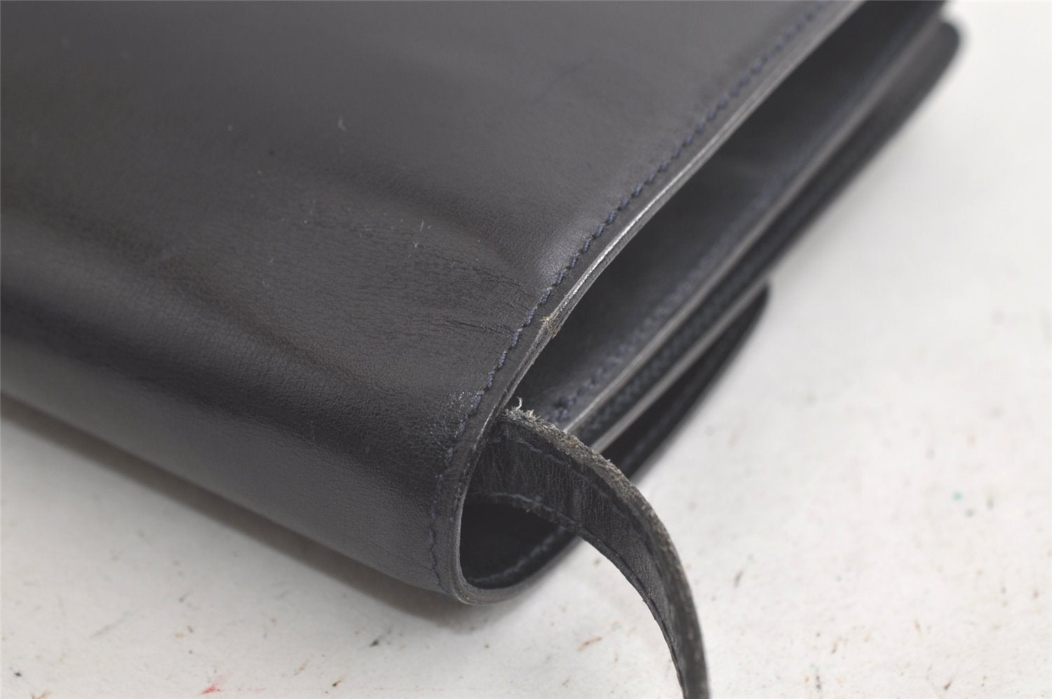 Authentic CELINE Vintage Shoulder Cross Body Bag Purse Leather Black 5363K