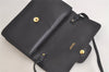 Authentic CELINE Vintage Shoulder Cross Body Bag Purse Leather Black 5363K