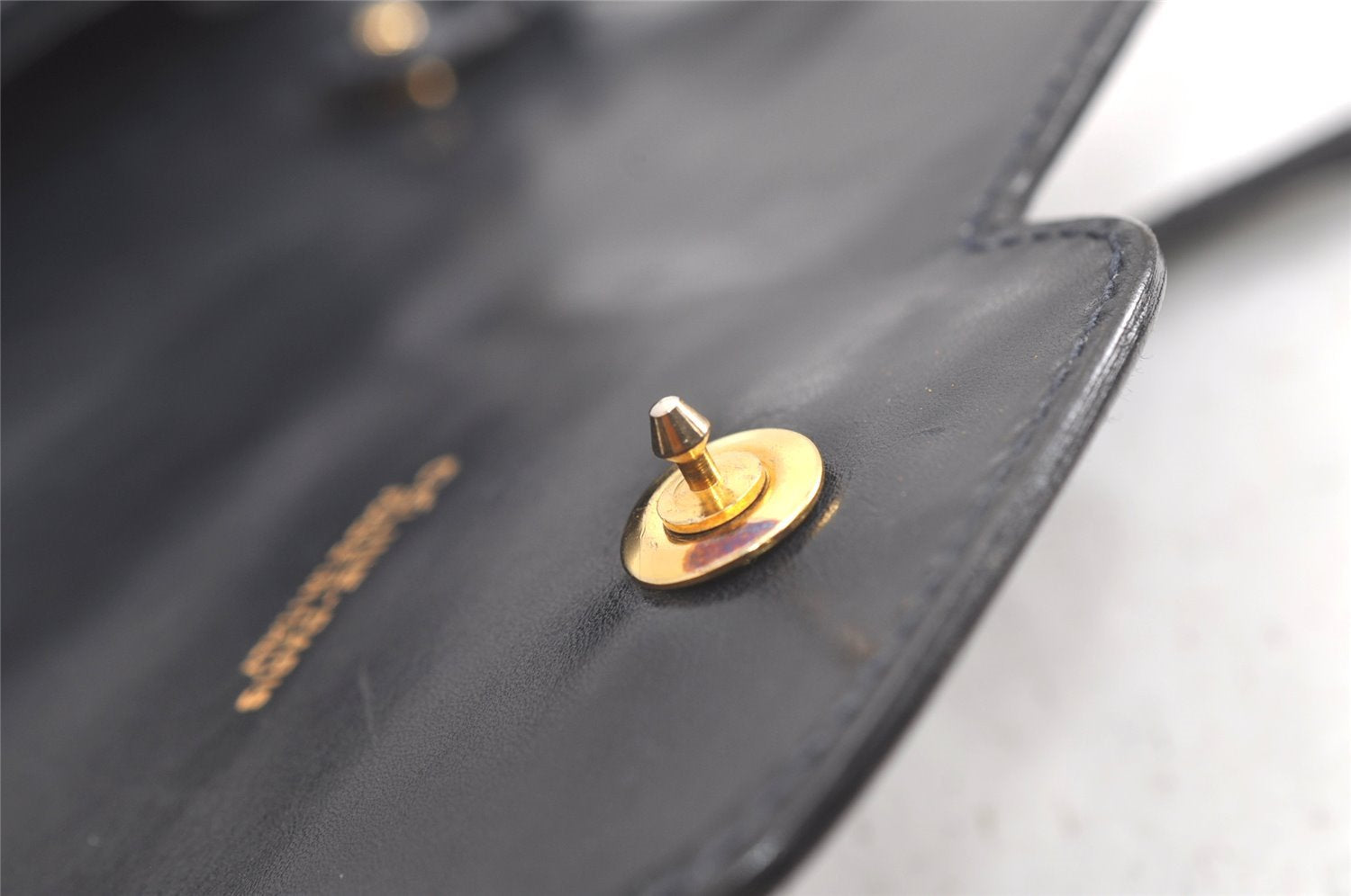 Authentic CELINE Vintage Shoulder Cross Body Bag Purse Leather Black 5363K