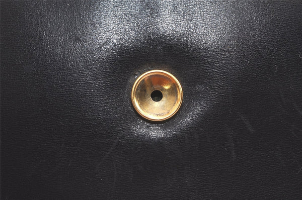 Authentic CELINE Vintage Shoulder Cross Body Bag Purse Leather Black 5363K