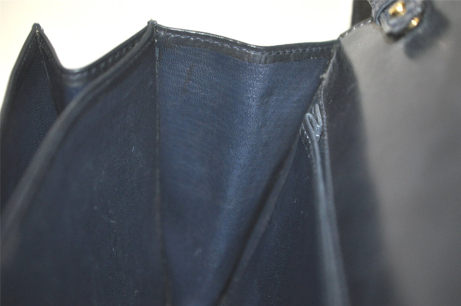 Authentic CELINE Vintage Shoulder Cross Body Bag Purse Leather Black 5363K
