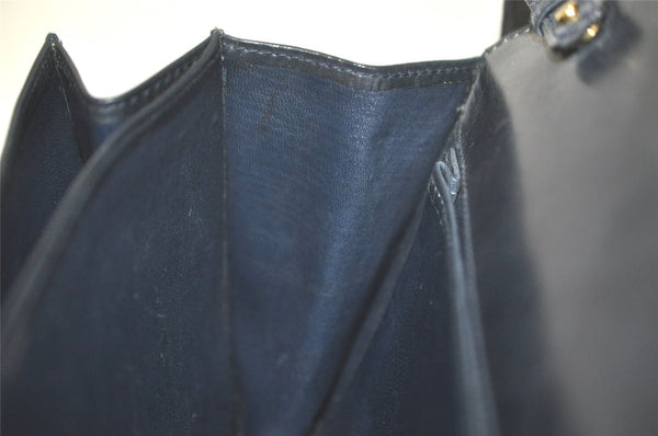 Authentic CELINE Vintage Shoulder Cross Body Bag Purse Leather Black 5363K