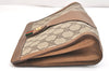 Authentic GUCCI Web Sherry Line Clutch Hand Bag Purse GG PVC Leather Brown 5364K