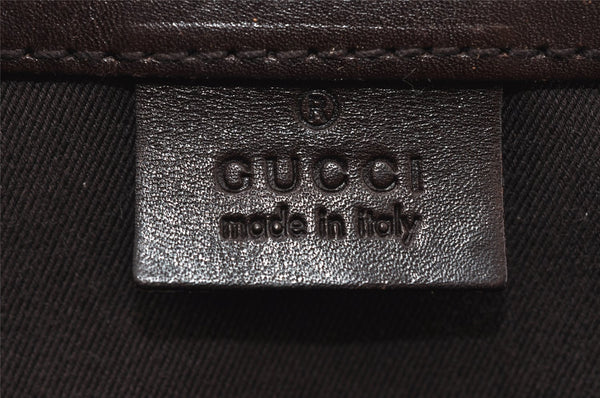 Authentic GUCCI Shoulder Hand Bag Purse GG Canvas Leather 73880 Brown 5365I