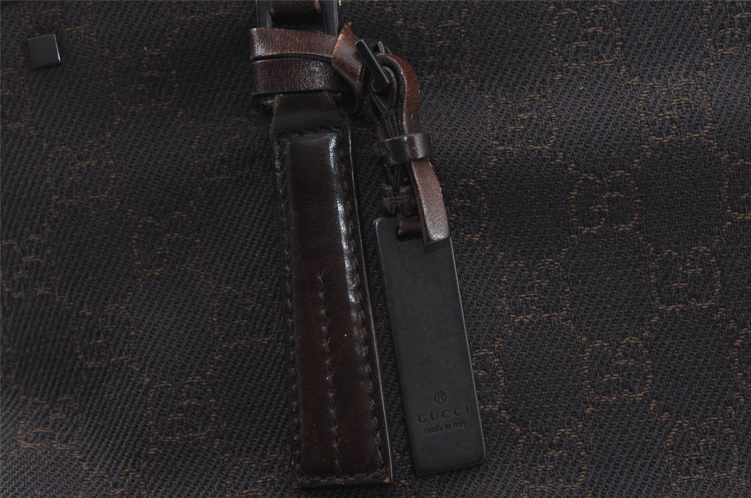 Authentic GUCCI Shoulder Hand Bag Purse GG Canvas Leather 73880 Brown 5365I