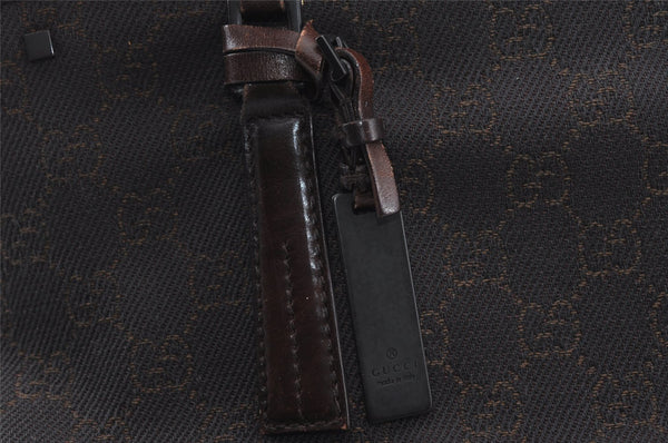 Authentic GUCCI Shoulder Hand Bag Purse GG Canvas Leather 73880 Brown 5365I
