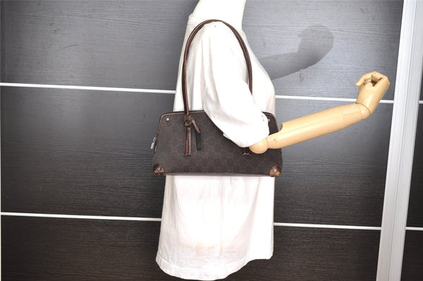 Authentic GUCCI Shoulder Hand Bag Purse GG Canvas Leather 73880 Brown 5365I