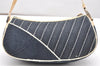 Authentic Christian Dior Vintage Shoulder Hand Bag Purse Denim Enamel Navy 5365K