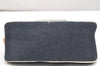 Authentic Christian Dior Vintage Shoulder Hand Bag Purse Denim Enamel Navy 5365K